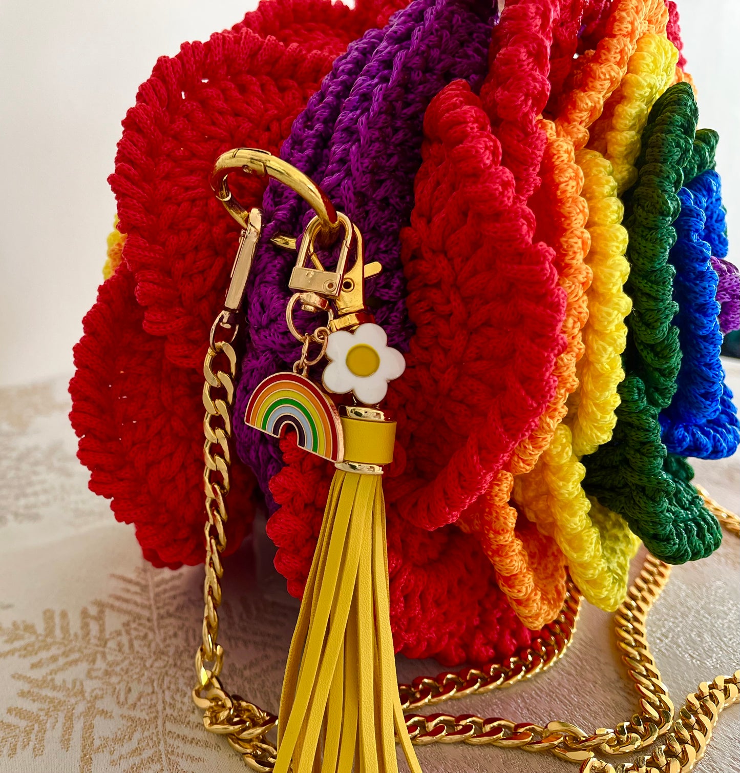 “LIBERTY” - Peony Rose Collection crochet bag