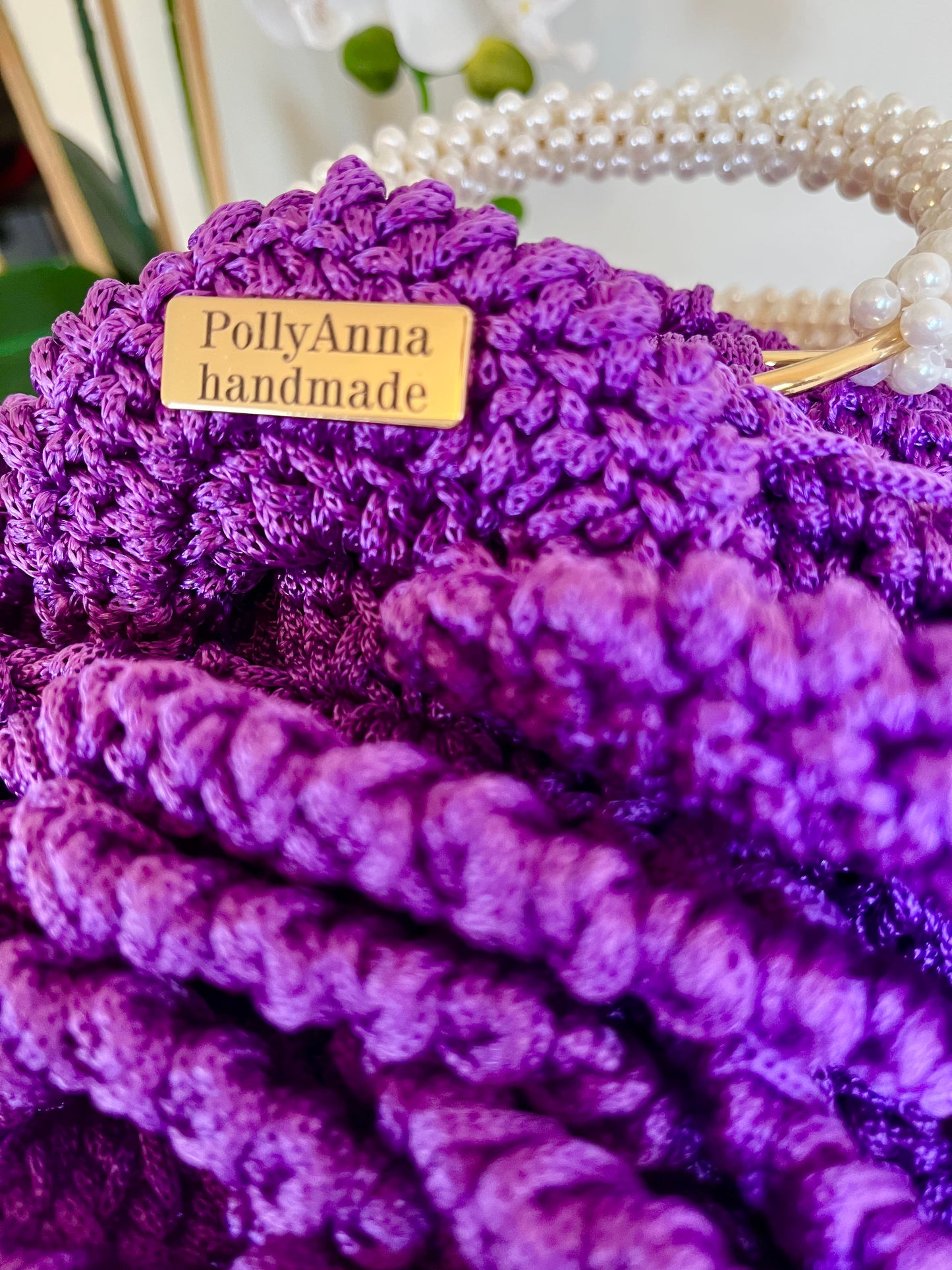“VIOLET” - Peony Rose Collection Crochet Bag