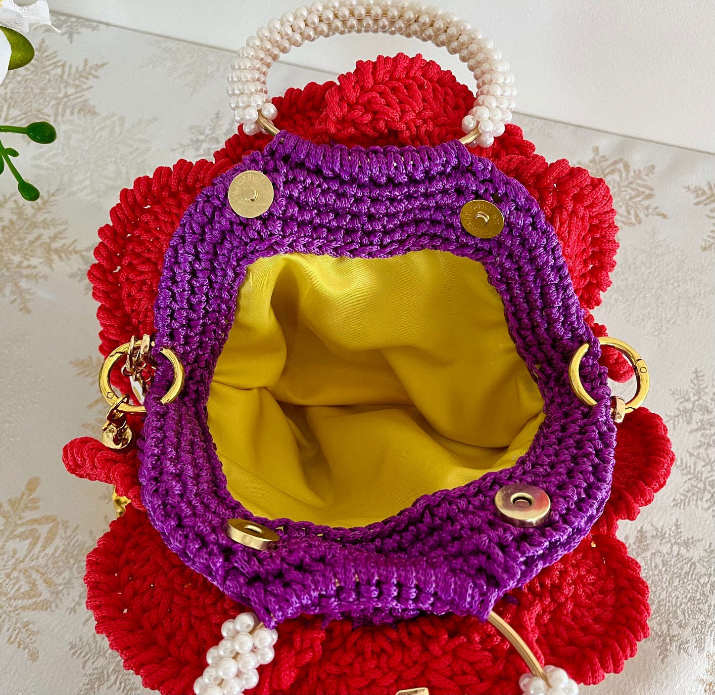 “LIBERTY” - Peony Rose Collection crochet bag