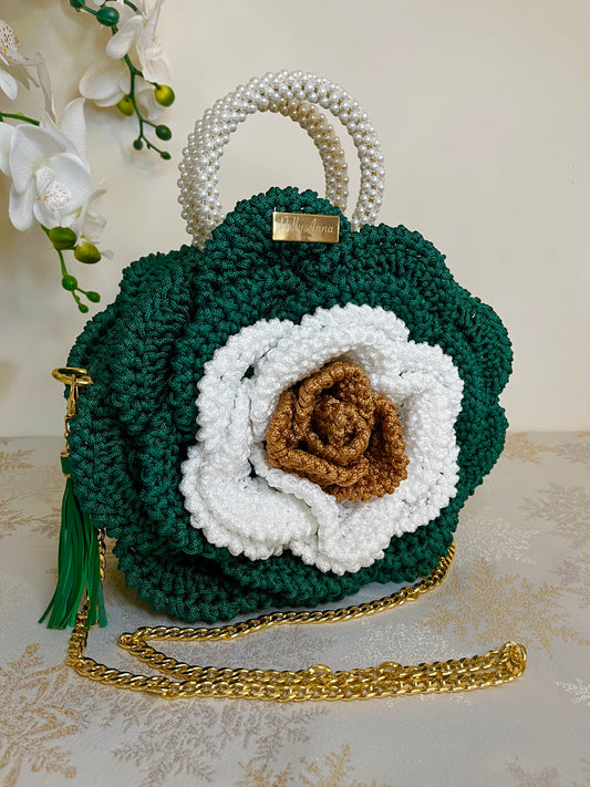 “CAILIN” - Peony Rose Collection Crochet Bag