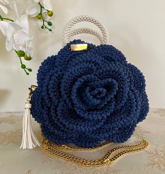 “CALYPSO”- Peony Rose Collection Crochet Bag