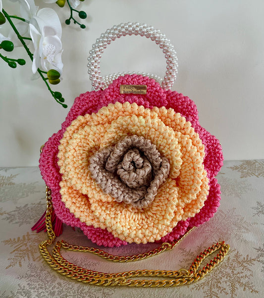 “PERSIA” - Peony Rose Collection Crochet Bag